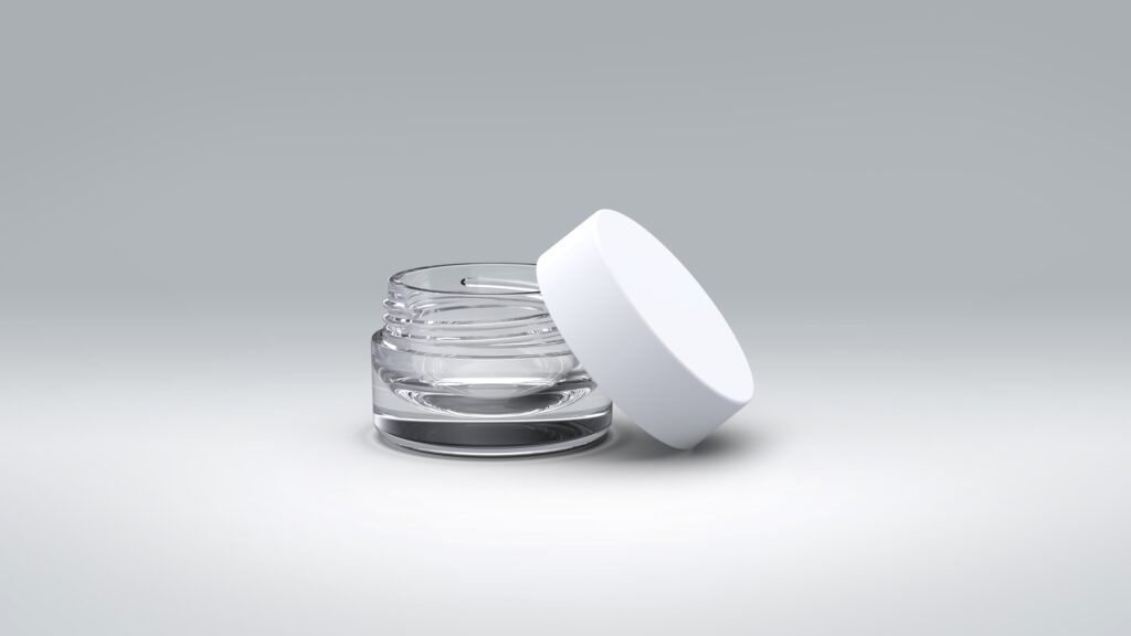 Unterteil 5ml SAN glatt Trend-Line + Schraubdeckel SAN glatt Standard-Line