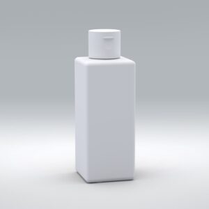 Flasche 150ml PE Square-Line + Flip-Top PP matt -