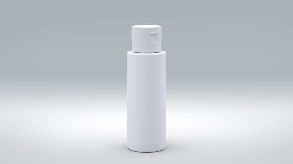 Flasche 100ml PE Trend-Line Small + Flip-Top PP matt -