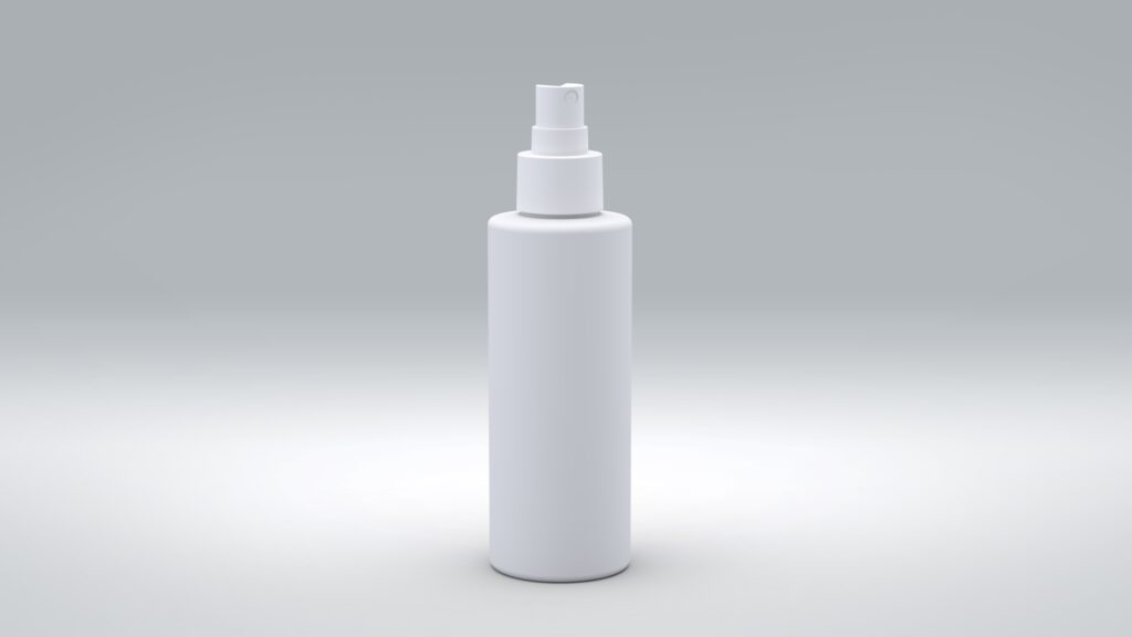 Flasche 100ml PP High-Line + Zerstäuber Hub 0,2ml PP|PE -