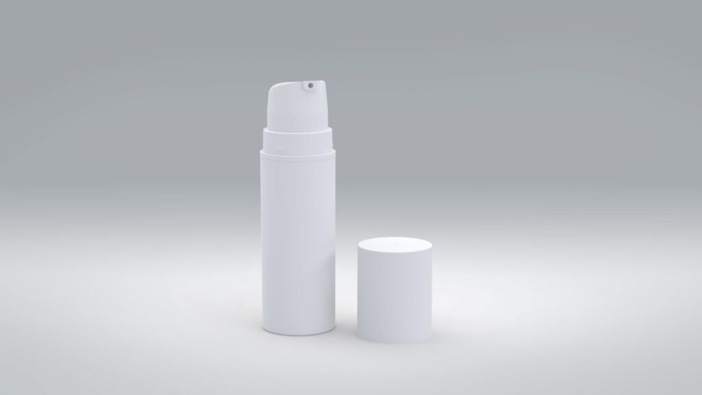 Airless-Behälter 15ml PP|PE glatt Airless + Airless-Verschlusskomb. Hub 0,32ml PP|PP/TPE/PE|PP|PP glatt Airless